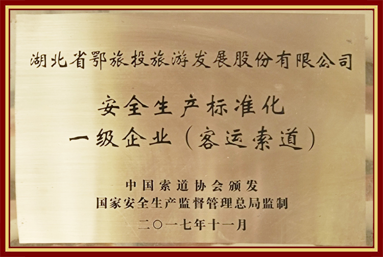 安全生产标准化一级企业